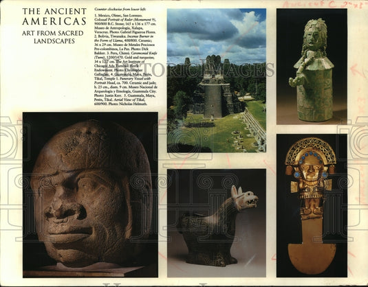 1992 Press Photo Art From Sacred Landscapes in the the Ancient Americas- Historic Images