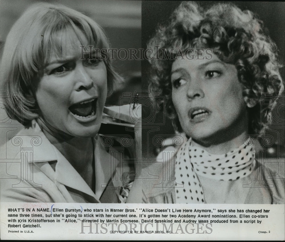 1975 Press Photo Ellen Burstyn as the hassled &quot;Alice&quot; - mjp01700- Historic Images