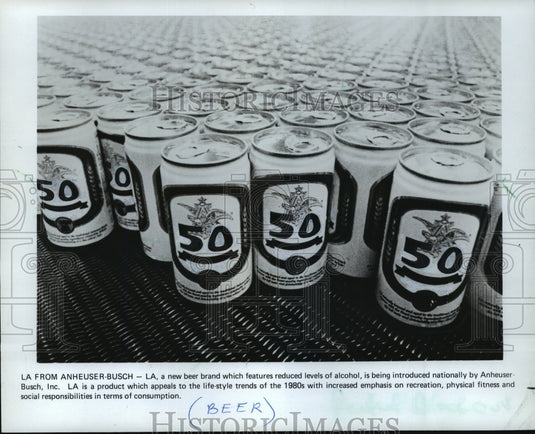 1985 Press Photo LA beer from Anheuser-Busch - mjp01743- Historic Images