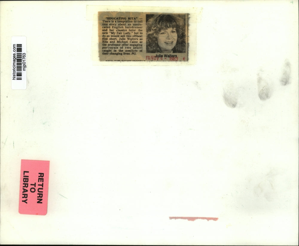 1983 Press Photo Julie Walters as Rita in "Educating Rita" - mjp01763