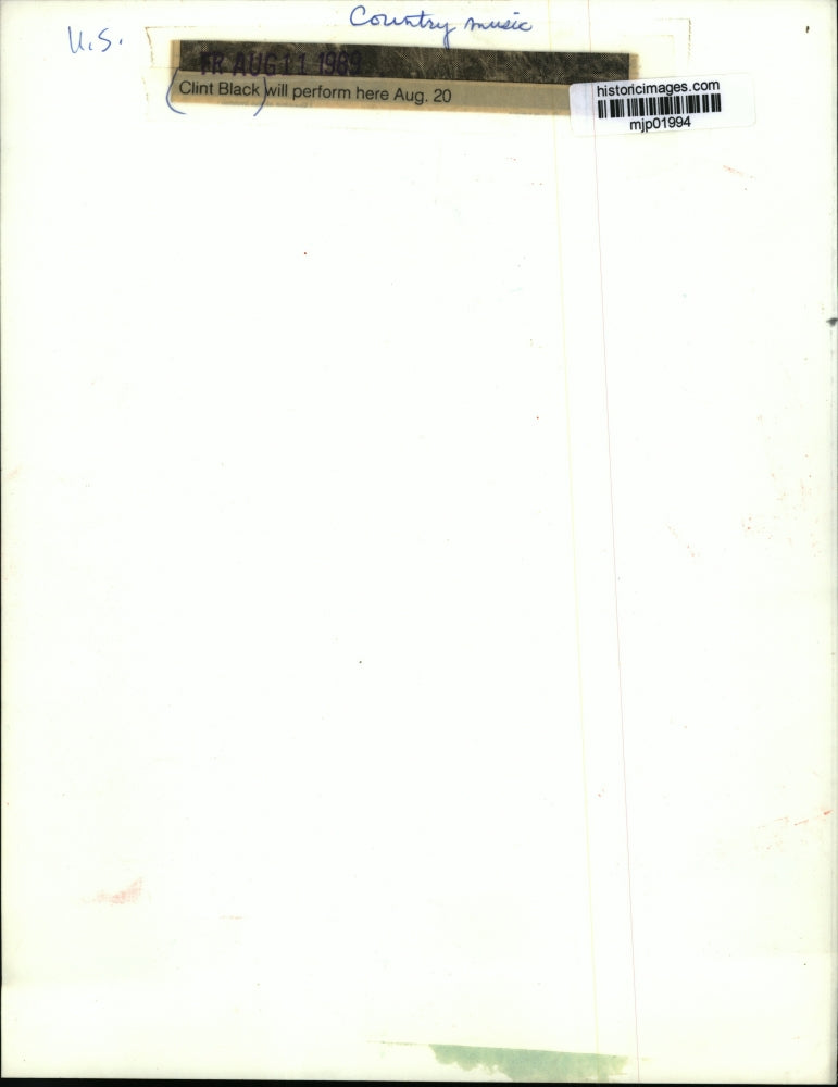 1989 Press Photo Clint Black, Country Music Singer - mjp01994