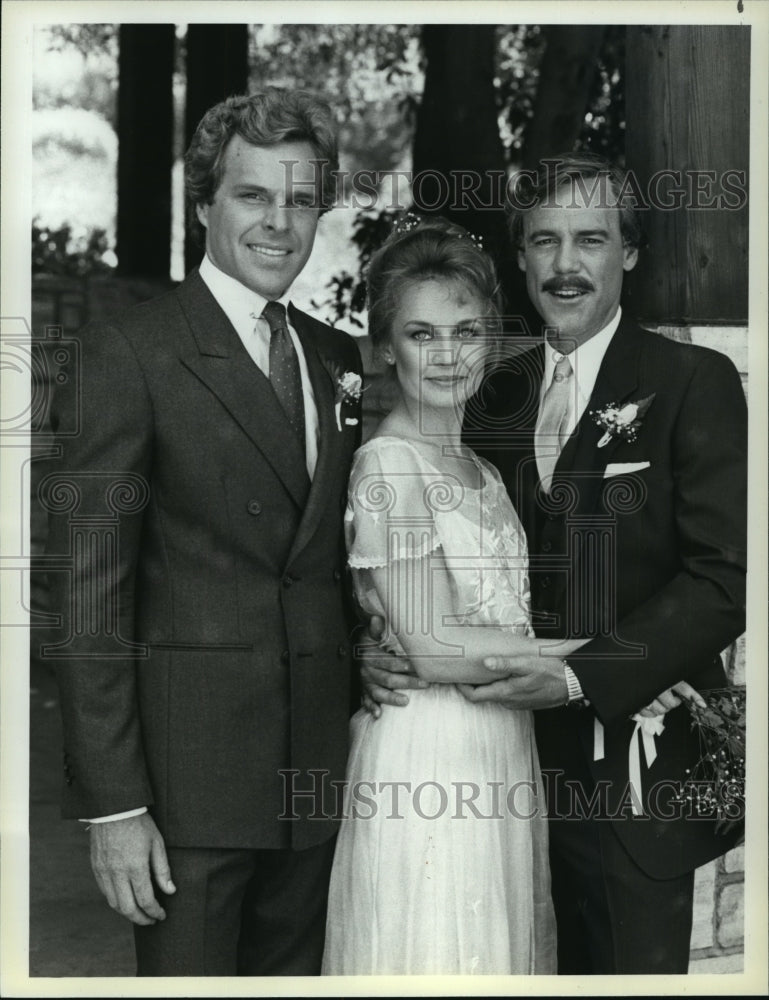 1984 Press Photo Ben Masters, Karen Austin and Joseph Bottoms in &quot;Celebrity&quot;- Historic Images