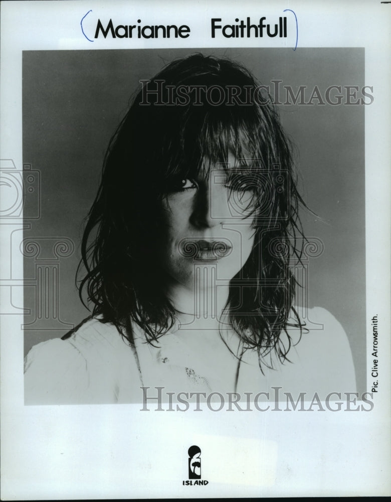 1987 Press Photo Marianne Faithfull, singer - mjp02090- Historic Images