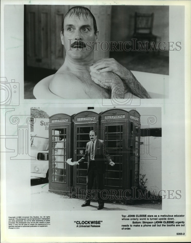 1987 Press Photo John Cleese in &quot;Clockwise&quot; - mjp02208- Historic Images