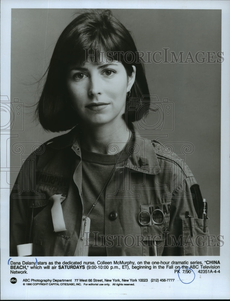 1990 Press Photo Dana Delany as Colleen McMurphy in "China Beach" - mjp02239- Historic Images