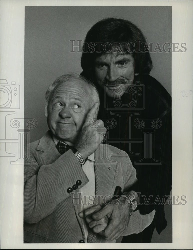 1977 Press Photo Mickey Rooney and Gabe Dell in &quot;A Year at the Top&quot; - mjp02604- Historic Images