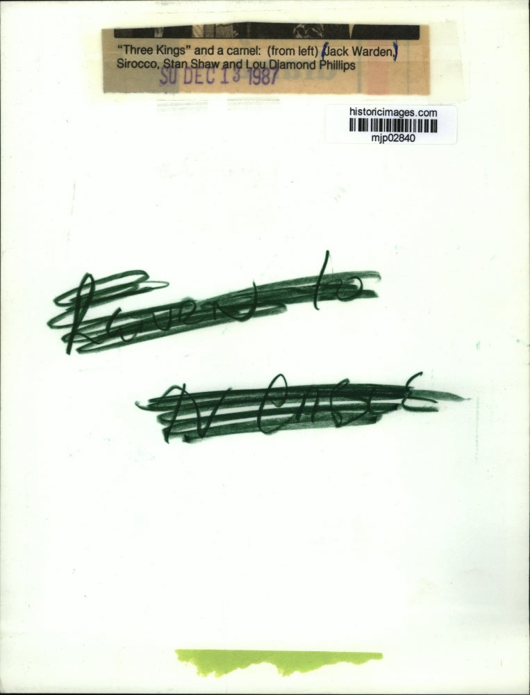 1987 Press Photo Stan Shaw, J. Warden and L. Diamond Phillips in The Three Kings