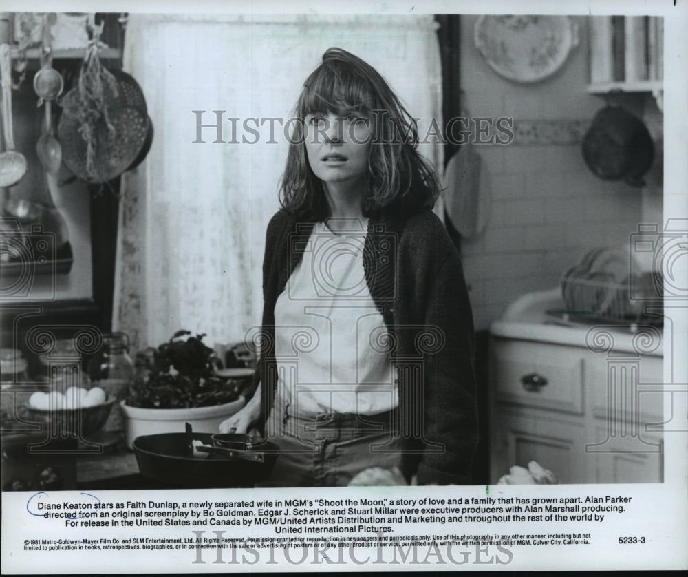 1982 Press Photo Diane Keaton as Faith Dunlap in "Shoot the Moon" - mjp03163- Historic Images