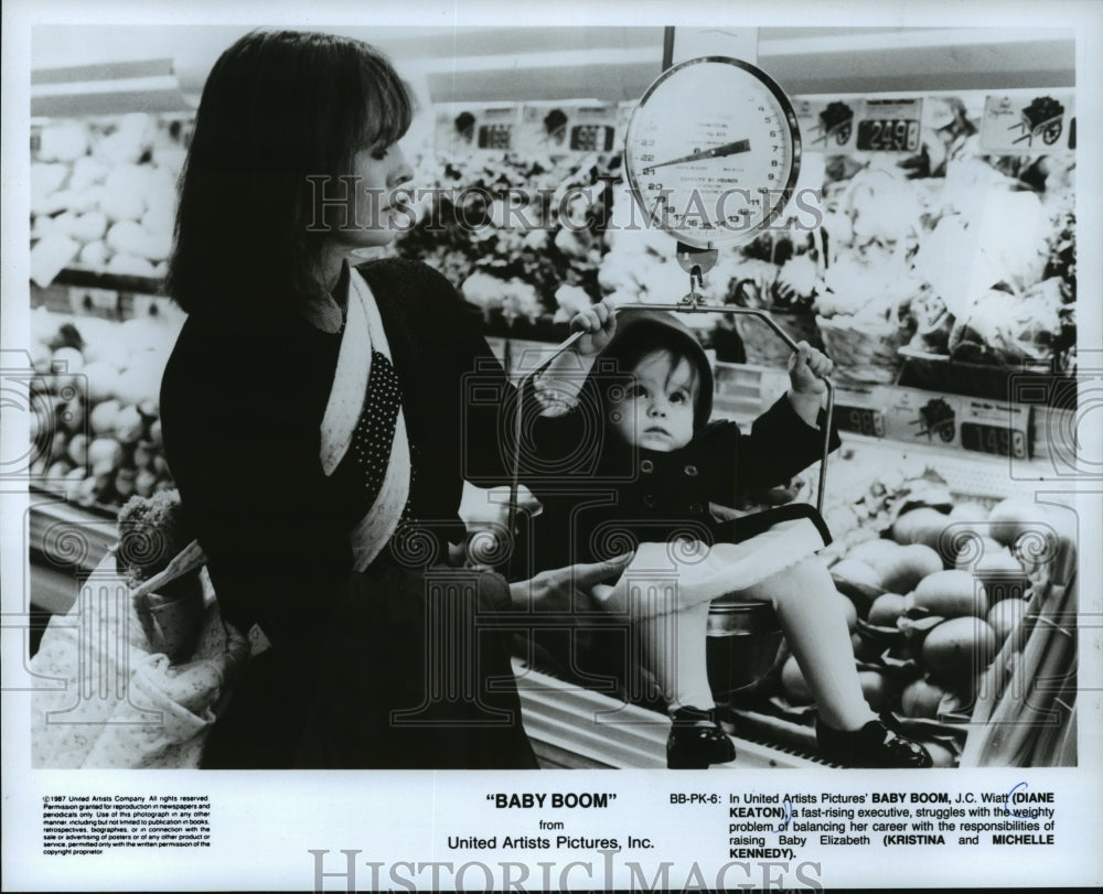 1987 Press Photo Diane Keaton in &quot;Baby Boom&quot; - mjp03165- Historic Images