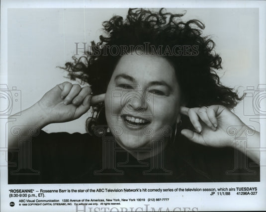 1989 Press Photo Roseanne Barr in "Roseanne" - mjp03240- Historic Images
