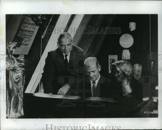 1971 Press Photo Arthur Whittemore & Jack Lowe, Pianist at Dinner Dance Benefit- Historic Images