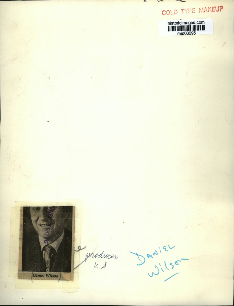 1975 Press Photo Daniel Wilson, producer - mjp03695