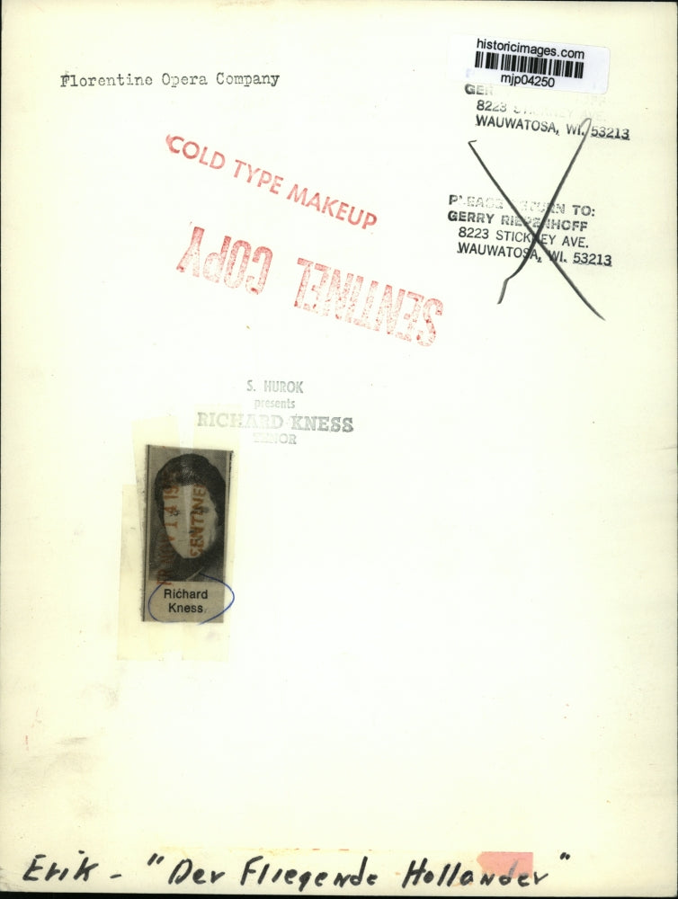 1977 Press Photo Richard Kness, operatic tenor, in Der Fliegende Hollander.