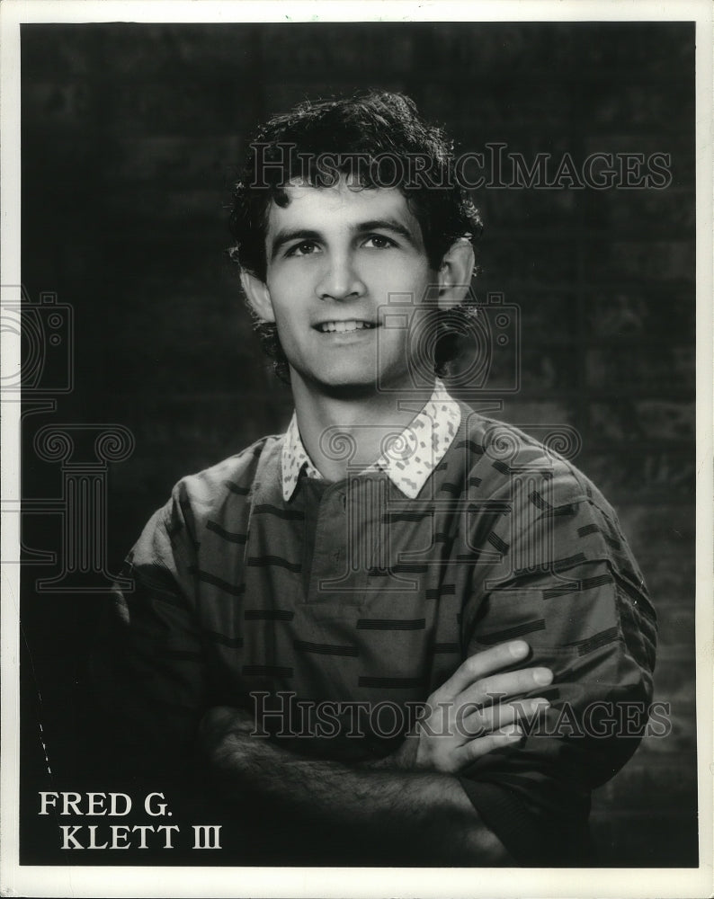 1988 Press Photo Fred G. Klett III, comedian. - mjp04670- Historic Images