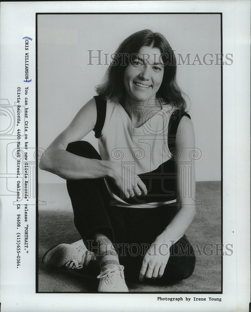 1984 Press Photo Cris Williamson, folk rock singer and songwriter. - mjp04722- Historic Images