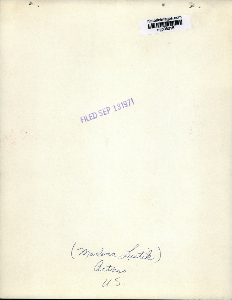 1971 Press Photo Marlena Lustik, actress. - mjp05015