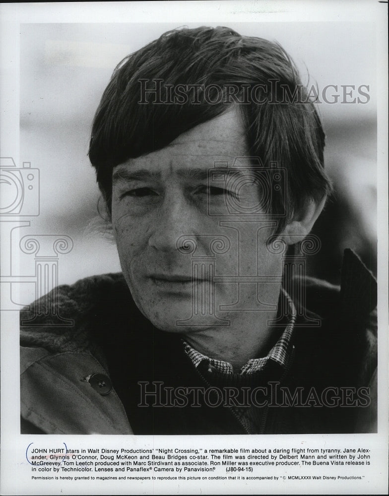 1983 Press Photo John Hurt stars in Walt Disney&#39;s Night Crossing. - mjp05059- Historic Images