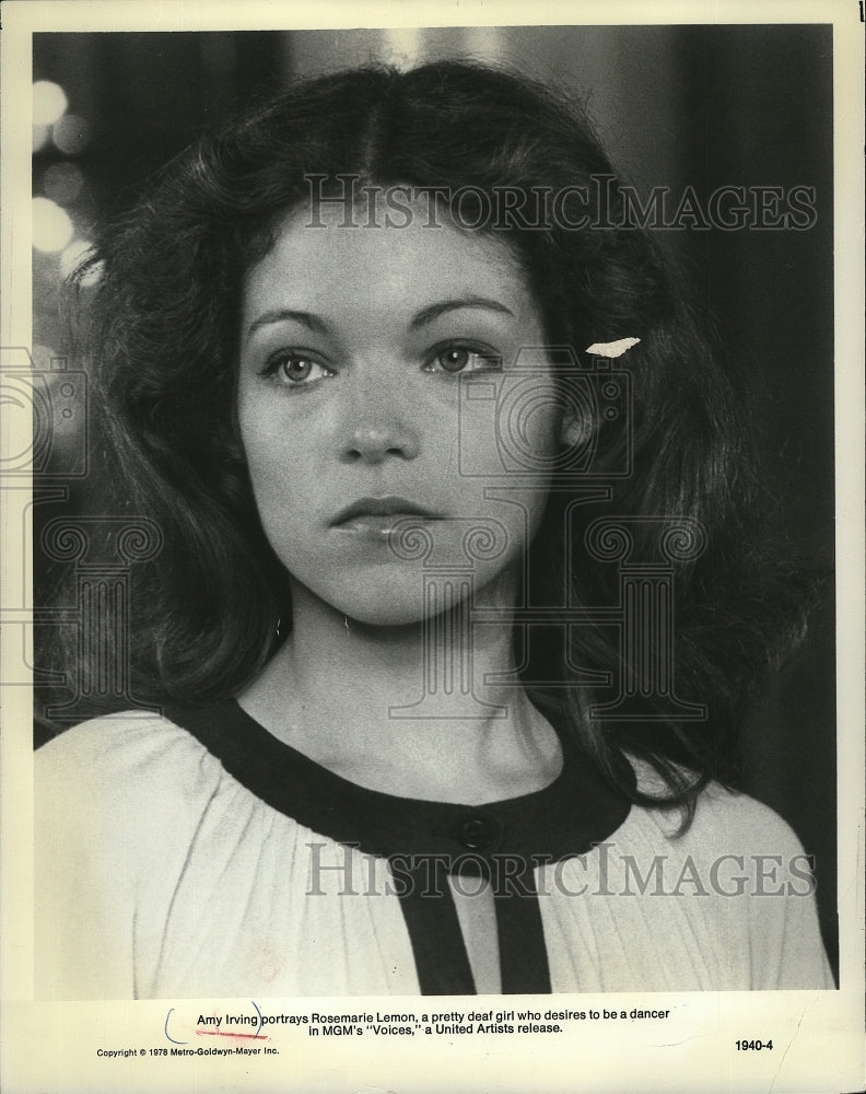 1978 Press Photo Amy Irving stars in Voices. - mjp05345- Historic Images
