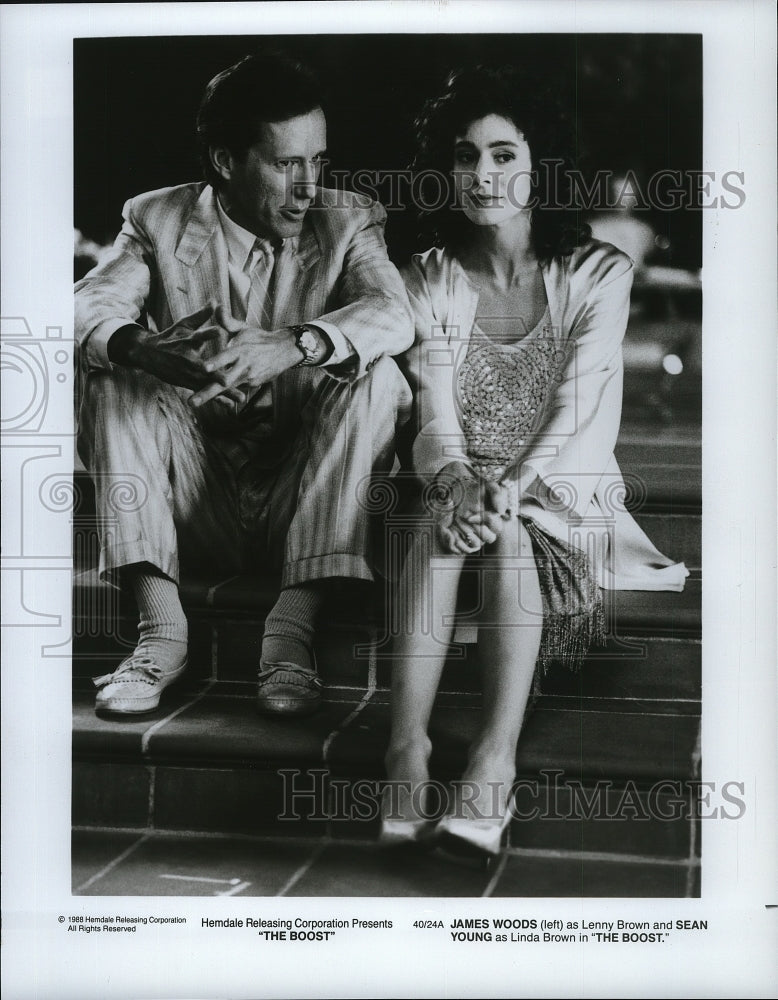 1988 Press Photo James Woods and Sean Young in The Boost. - mjp05516- Historic Images