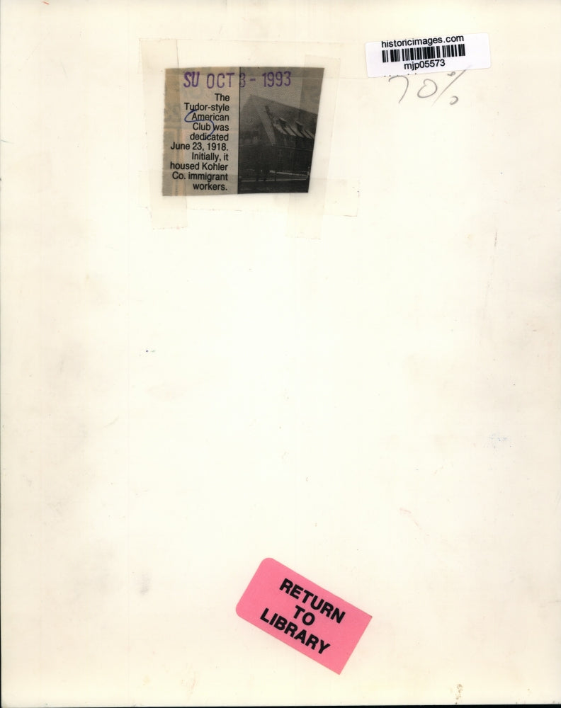 1918 Press Photo The American Club pictured in 1918 and in 1993. - mjp05573