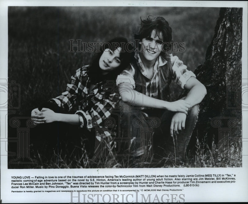 Load image into Gallery viewer, 1982 Press Photo Matt Dillon and Meg Tilly in the movie Tex. - mjp05810
