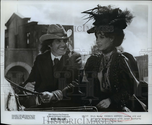 1973 Press Photo Dennis Hopper and Janice Rule in Kid Blue. - mjp05943- Historic Images