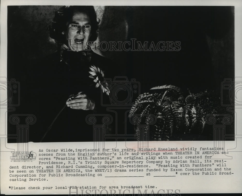 1975 Press Photo Richard Kneeland stars in Feasting With Panthers, on PBS.