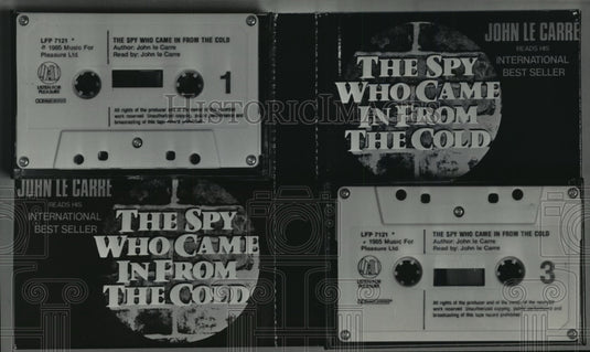 1985 Press Photo John le Carre's The Spy Who Came In From the Cold cassettes.- Historic Images
