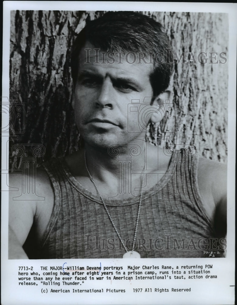 1977 Press Photo William Devane stars in Rolling Thunder. - mjp06258
