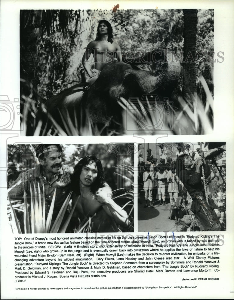 1994 Press Photo Jason Scott Lee and Sam Neill in The Jungle Book. - mjp06483- Historic Images