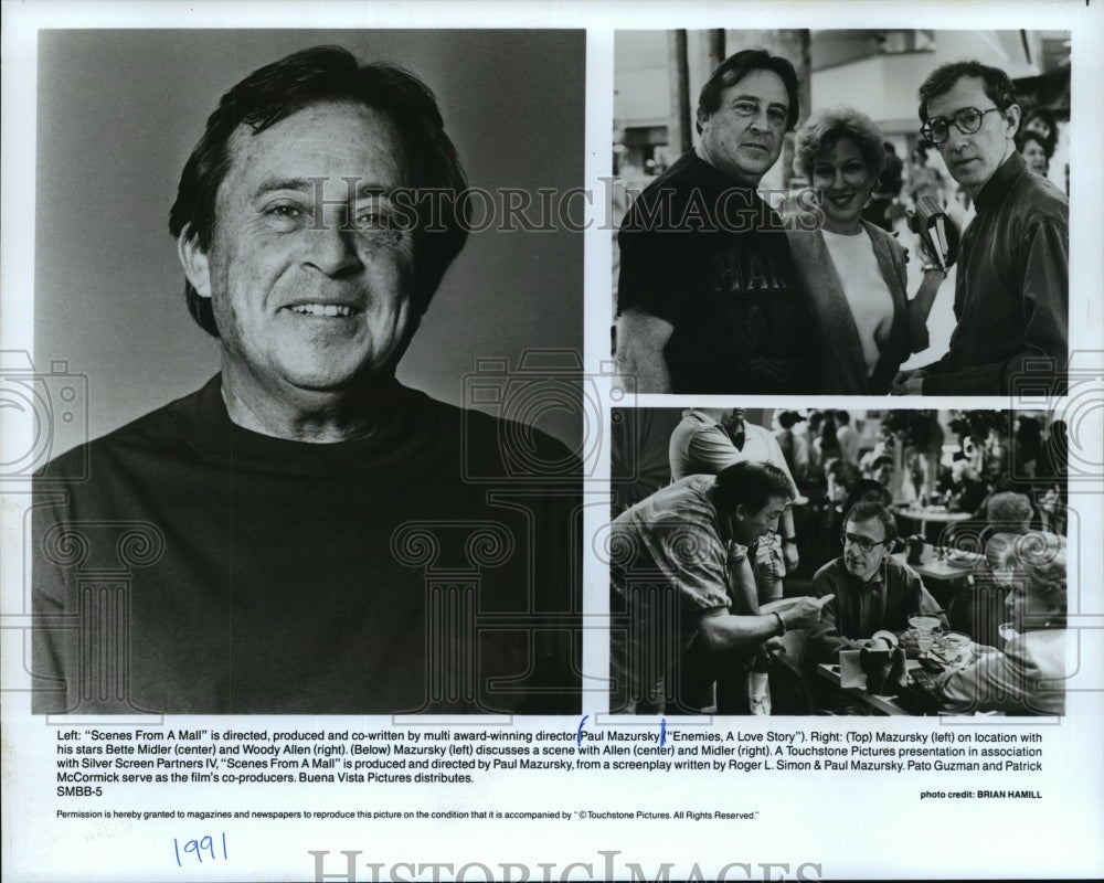 1991 Press Photo Paul Mazursky, Director, Producer, and Writer - mjp06898- Historic Images