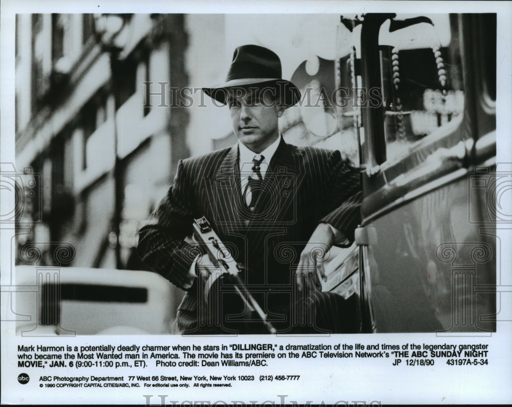 1990 Press Photo Mark Hamon Stars in &quot;Dillinger&quot; - mjp06949- Historic Images