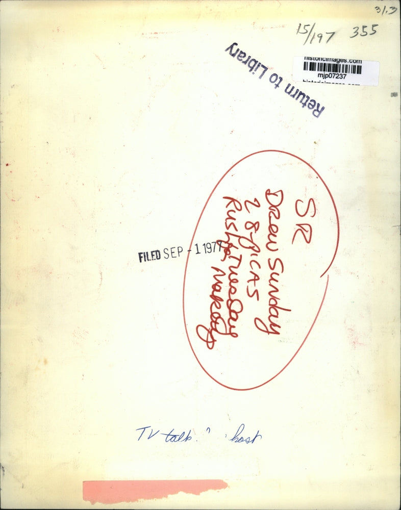 1977 Press Photo Mike Douglas, TV Talk Show Host - mjp07237