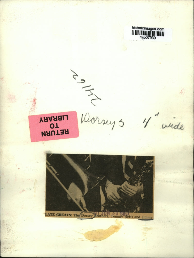 1957 Press Photo Tommy and Jimmy, The Dorsey Brothers - mjp07939