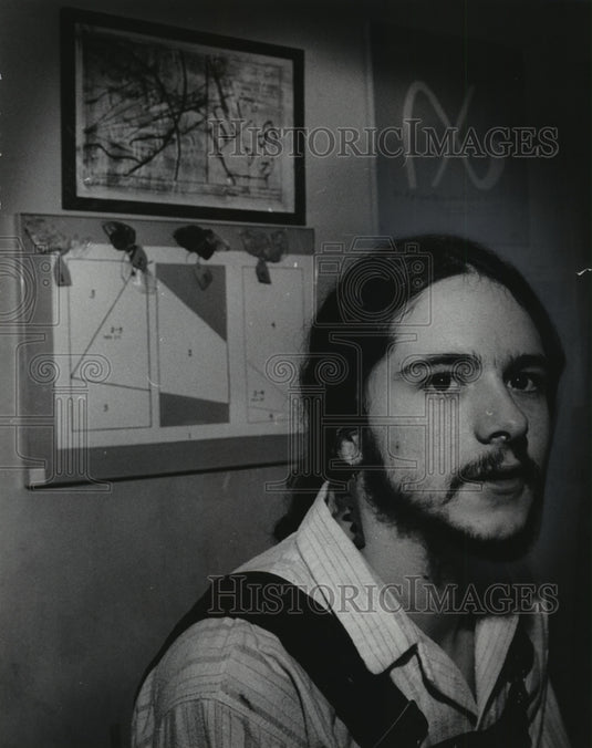 1973 Press Photo Billy Curman lands a spot at New York's Lynn Kottler Galleries- Historic Images