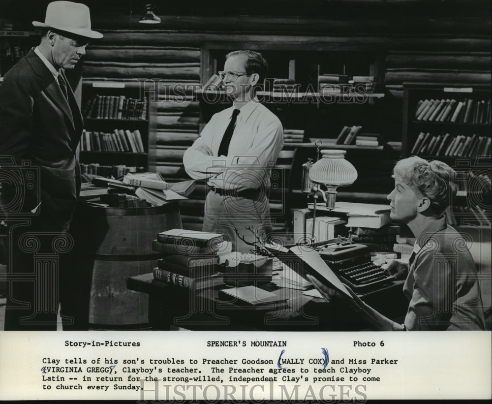 1963 Press Photo Wally Cox & Virginia Gregg in "Spencer's Mountain" - mjp08311- Historic Images