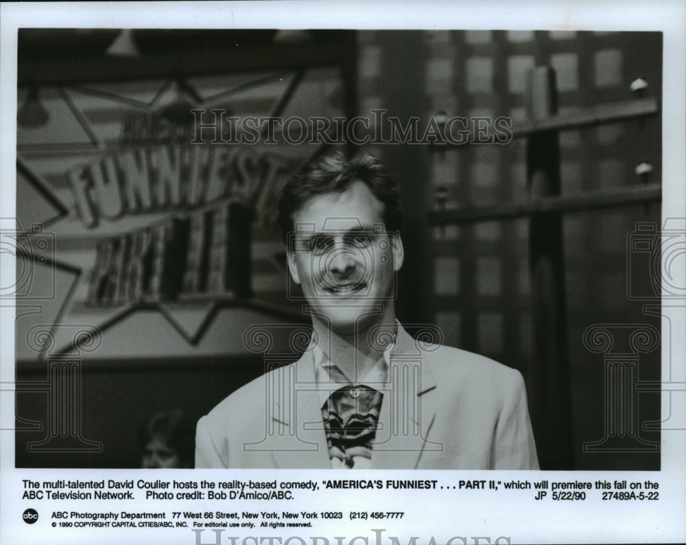 1990 Press Photo Dave Coulier will co-host &quot;America&#39;s Funniest People&quot;- Historic Images
