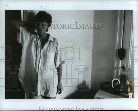 1988 Press Photo Louise Smith portrays a prostitute in "Working Girl."- Historic Images