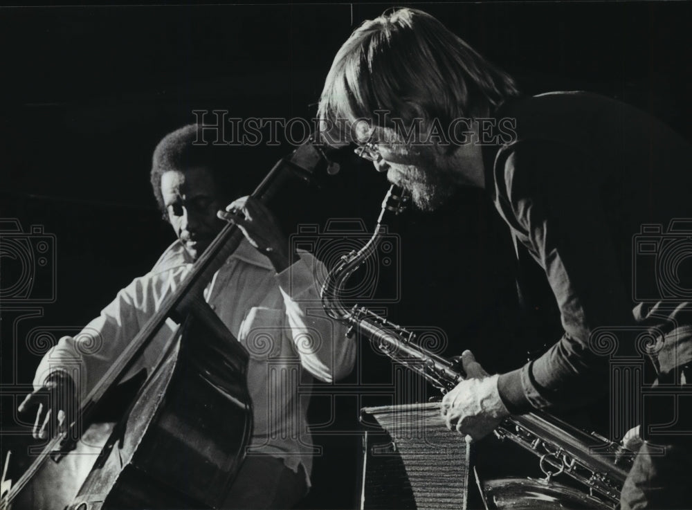 1979 Press Photo Musicians Richard Davis and Bennie Wallace at the Jazz Gallery.- Historic Images