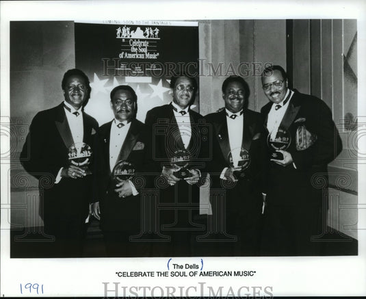 1991 Press Photo The Dells at Celebrate the Soul of American Music. - mjp09439- Historic Images