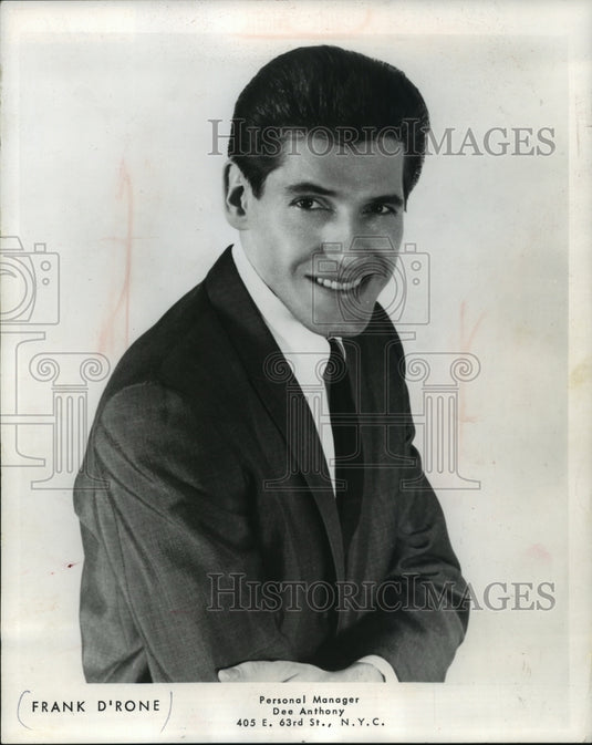 1964 Press Photo Frank D'Rone, jazz singer and guitarist. - mjp09761- Historic Images