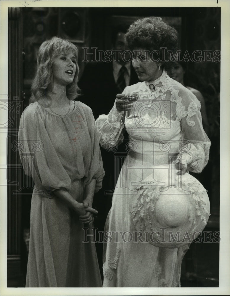 1979 Press Photo Actress Dena Dietrich, Amy Johnston in "But Mother!" NBC TV- Historic Images