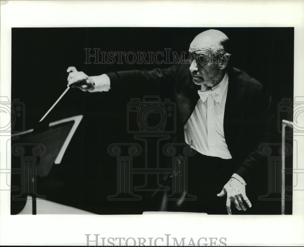 1985 Press Photo Conductor Erich Leinsdorf - mjp10347- Historic Images