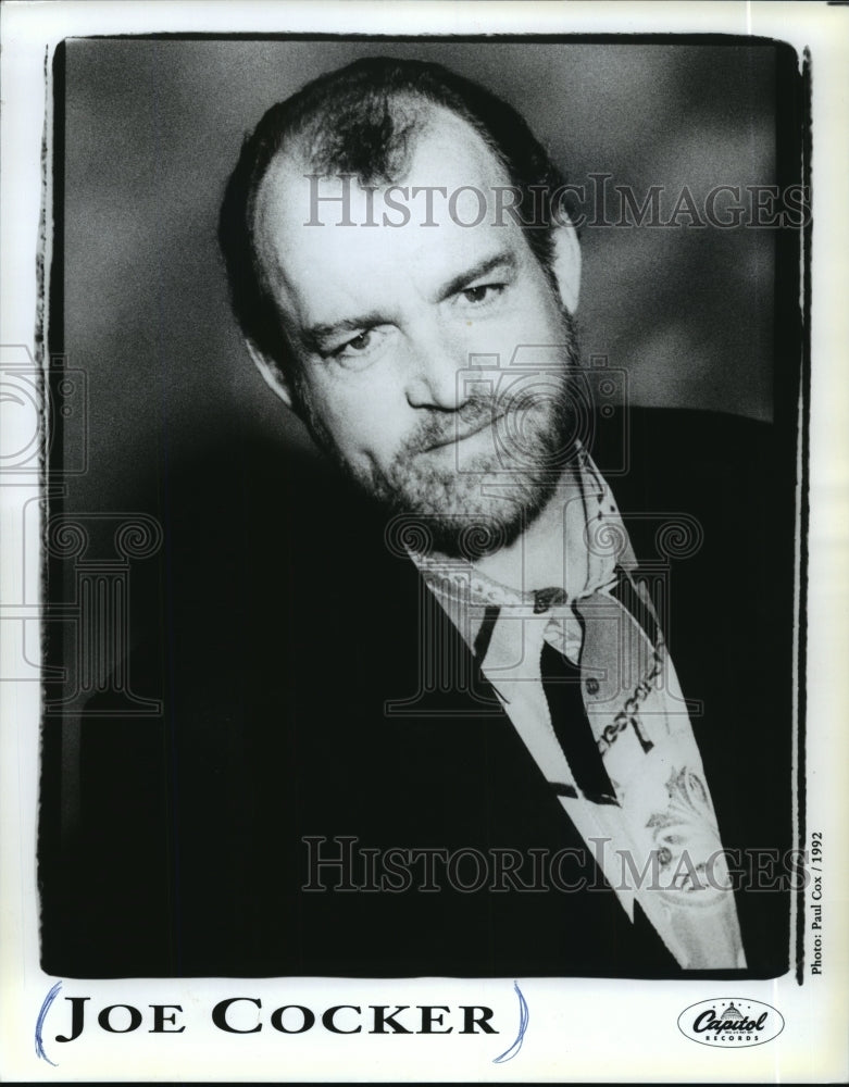 1992 Press Photo Joe Cocker, English rock singer and musician. - mjp10530