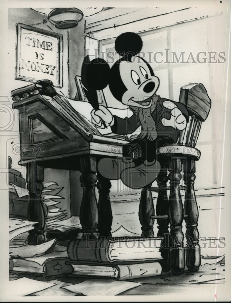 1988 Press Photo Mickey Mouse in a scene from Mickey&#39;s Christmas Carol on NBC.- Historic Images