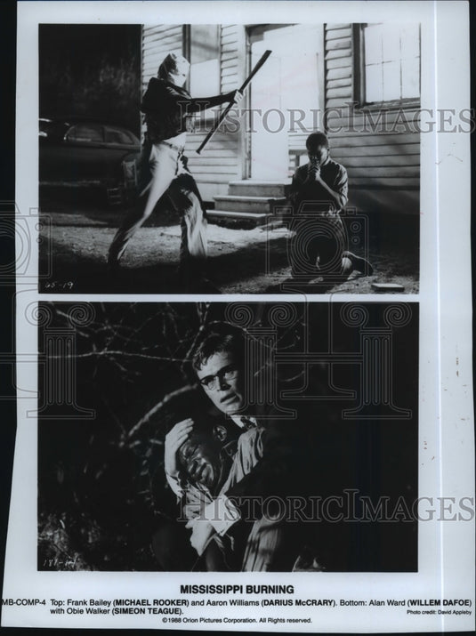 1988 Press Photo Darius McCrary & Simeon Teague in Mississippi Burning.- Historic Images