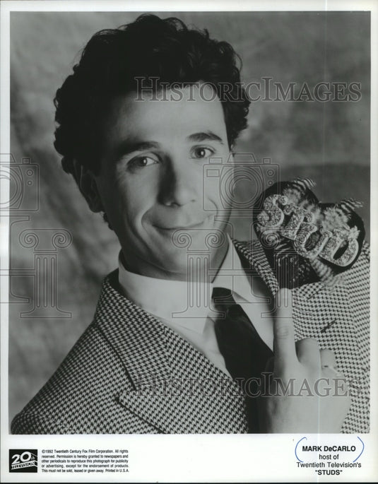 1992 Press Photo Mark DeCarlo host of Twentieth Television's Studs. - mjp10746- Historic Images