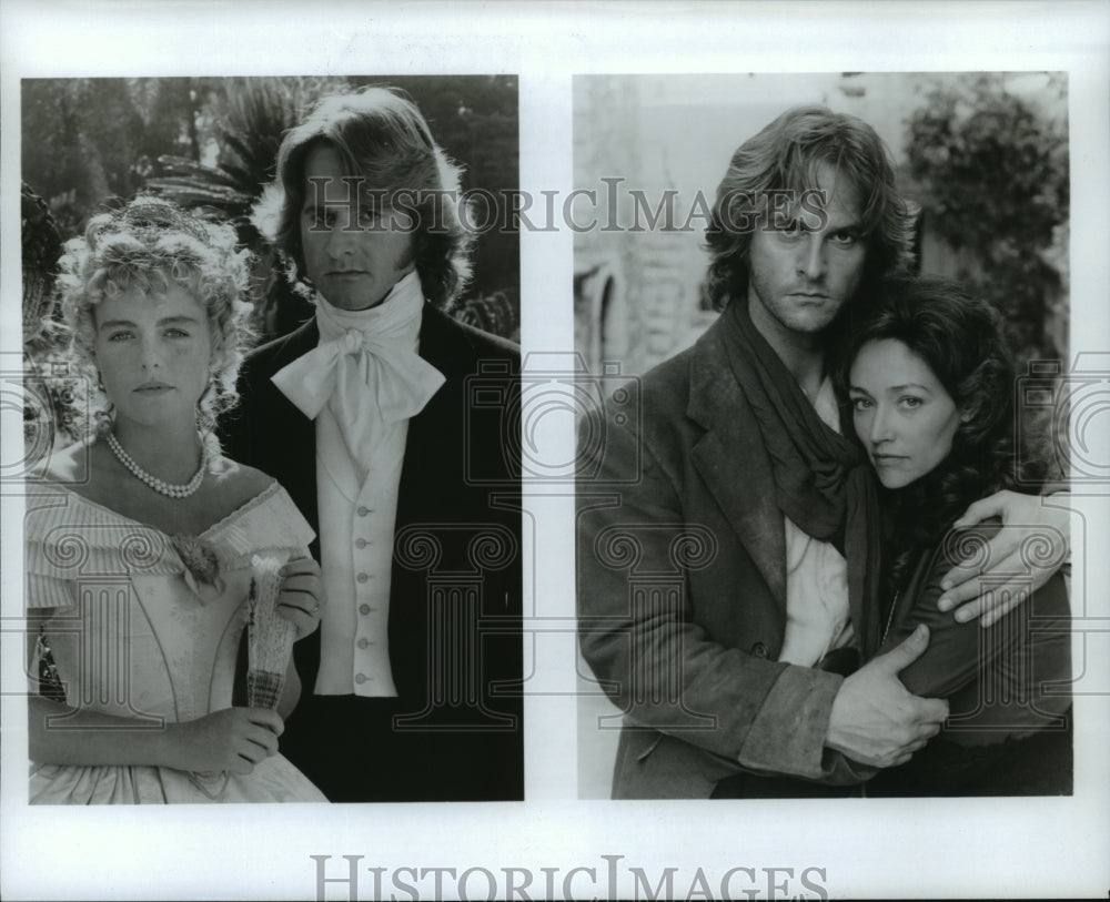 Press Photo Trevor Eve, Patsy Kensit, Olivia Hussey in &quot;The Corsican Brothers&quot;- Historic Images