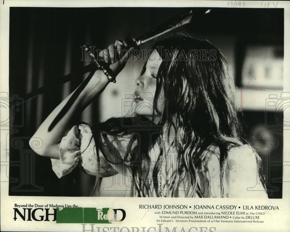 1976 Press Photo Actress Nicole Elmi in &quot;Night Child&quot; Movie Scene - mjp11793- Historic Images
