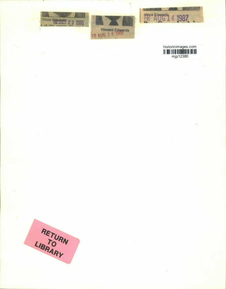 1985 Press Photo Vince Edwards stars in "The Seduction" - mjp12380